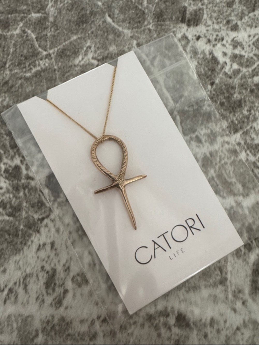 Catorilife ankh 30 bronze necklace